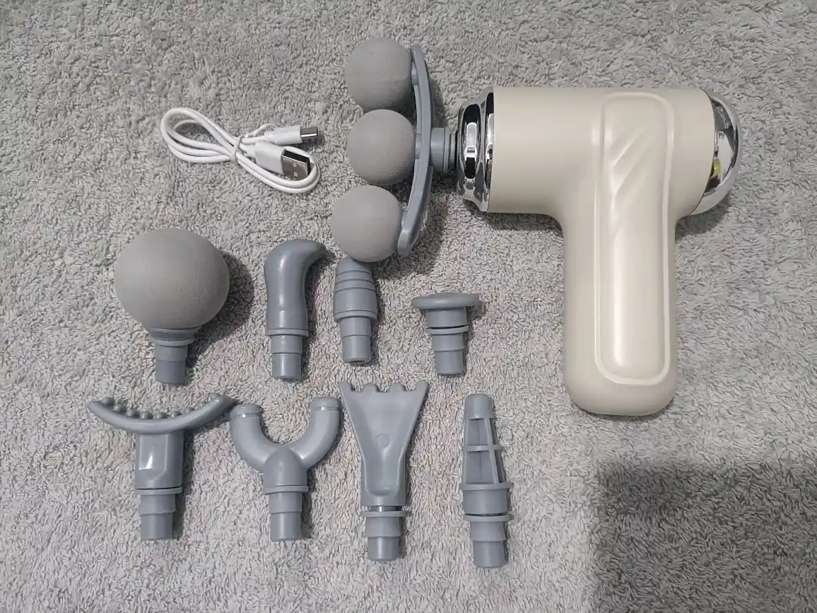 LM-130 Portable Three Headed Fascia Massage Gun - View
