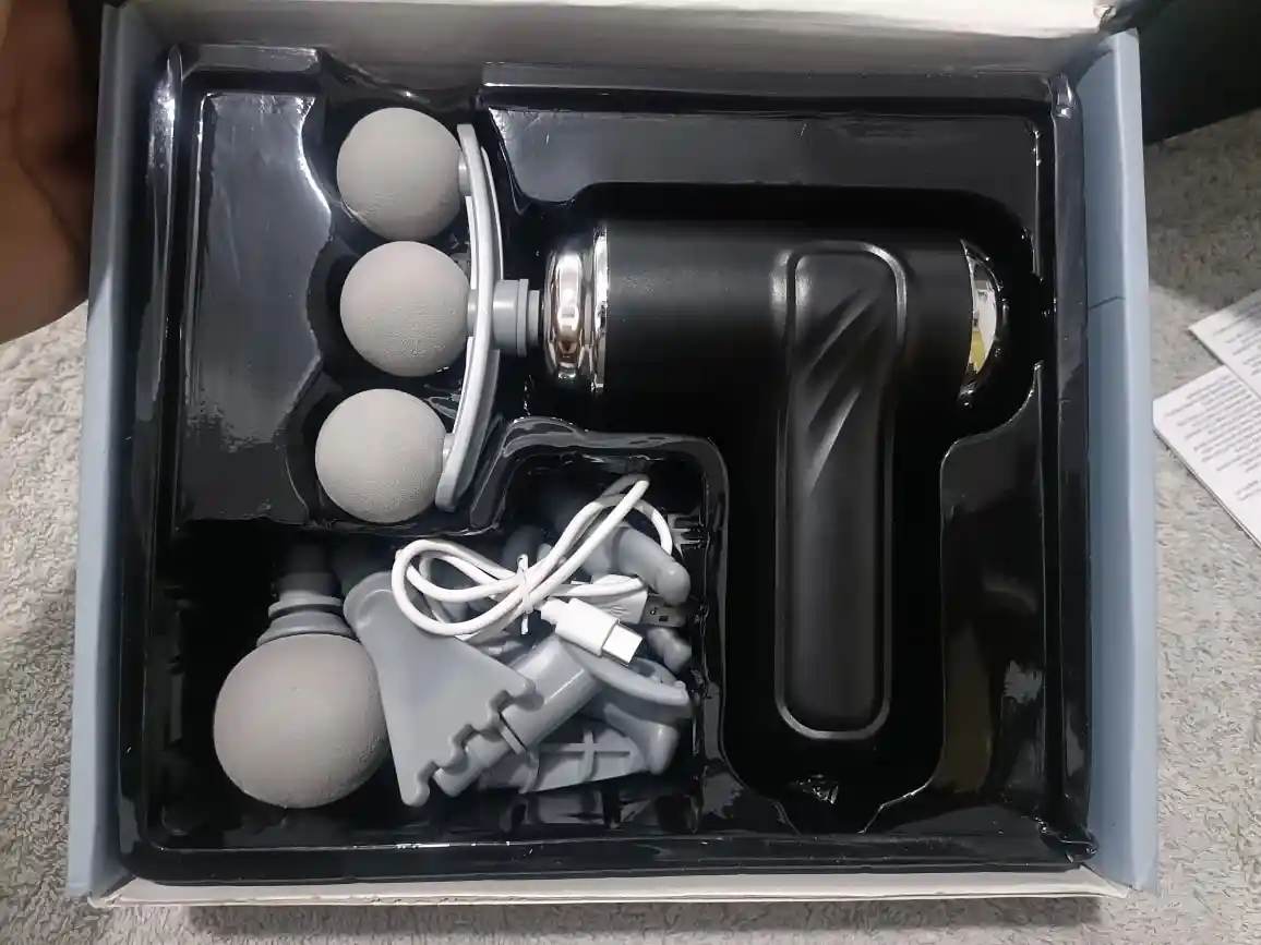 LM-130 Portable Three Headed Fascia Massage Gun - View