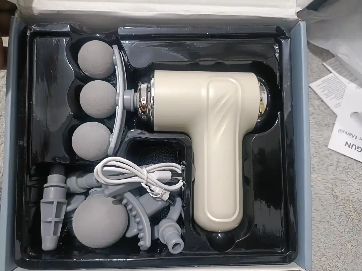 LM-130 Portable Three Headed Fascia Massage Gun - View